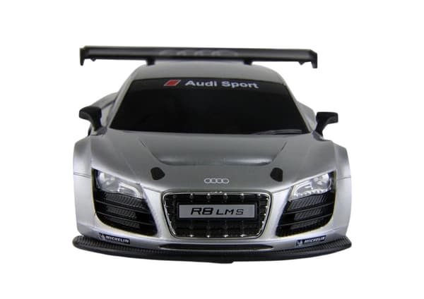 Fjärrstyrd bil Audi R8 LMS silver 35 cm, öppningsbara dörrar
