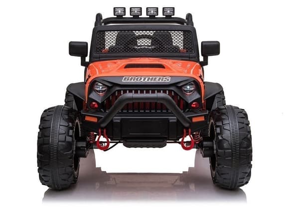Sähköajolelu Jeep lapsille oranssi 2x200W 24V kauko-ohjaus