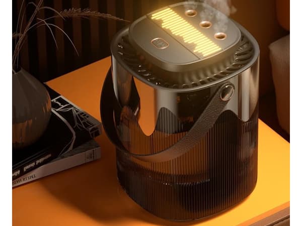 Luftfugter 3000 ml aromadiffuser USB 3 indstillinger varmhvidt lys sort
