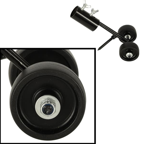 Ukrudtsrenser til mos med hjul, stål, til skaft Ø28 mm Black
