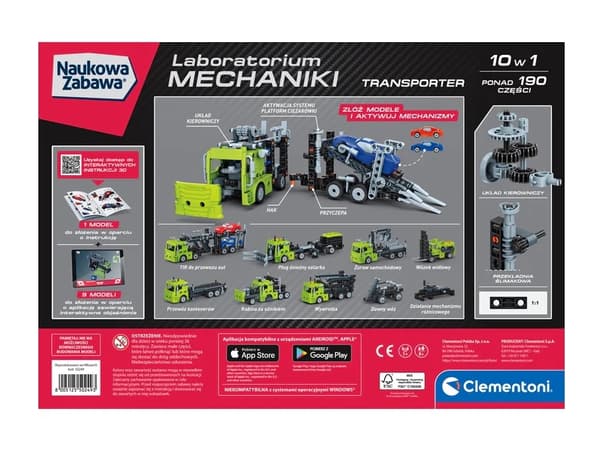 Rakennussarja Transporter 2-in-1 mekaniikkalaboratorio STEM 8+ v