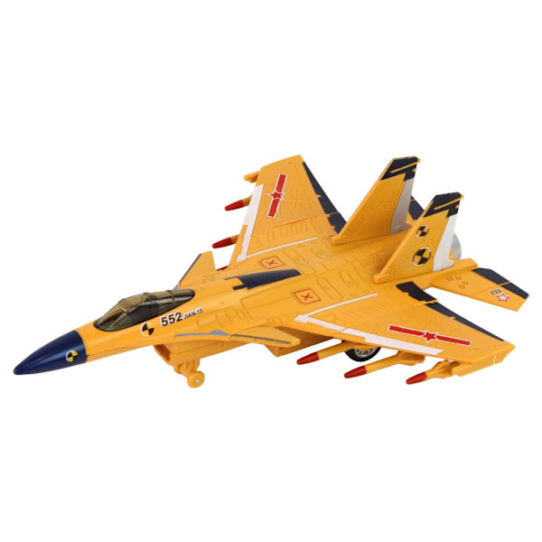 Legetøjsjagerfly 23 cm med lyd og dampeffekt, vælg model