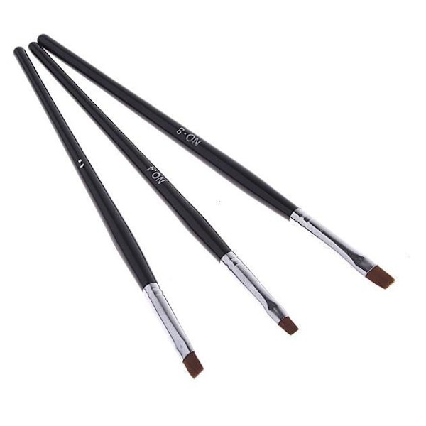Perfekt Nagelkonstset - 3 UV Penslar + 5 Dotting Tools