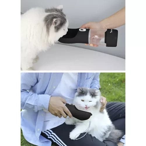 3-i-1 vandflaske til hund 200 ml + foderbeholder 100 ml med skål