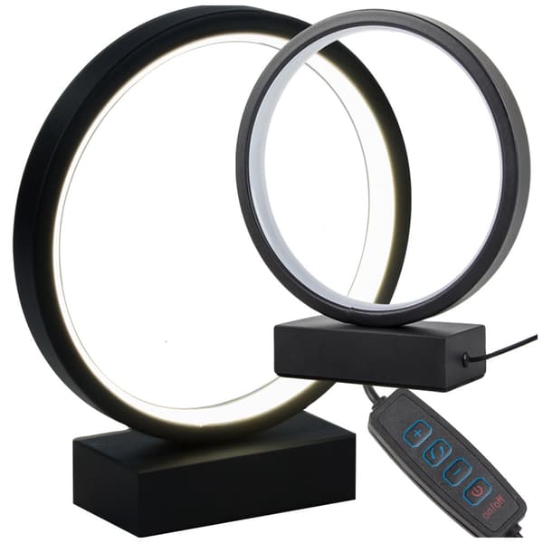 Bordlampe LED dæmpbar touch USB sort 23,5 cm