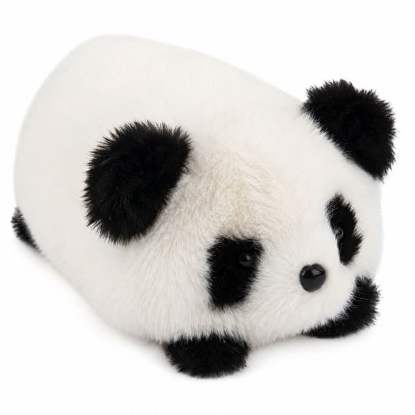 Panda plysdyr blød 16x10x9 cm sort/hvid