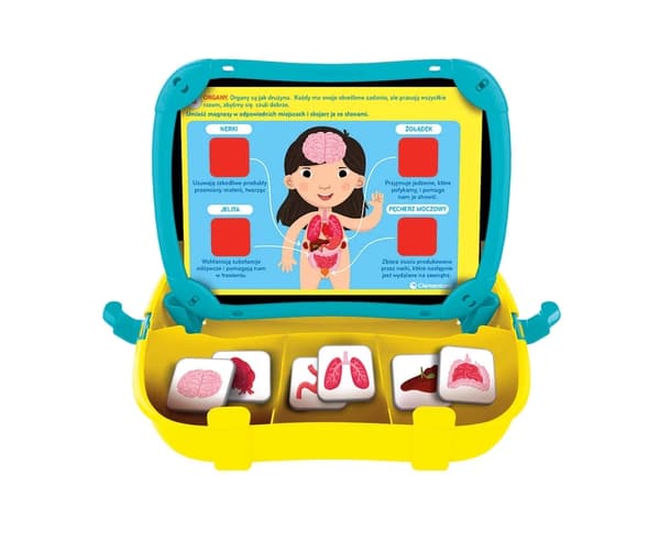 Magnetisk läkarväska leksak med anatomimagneter och whiteboard 4-6 år