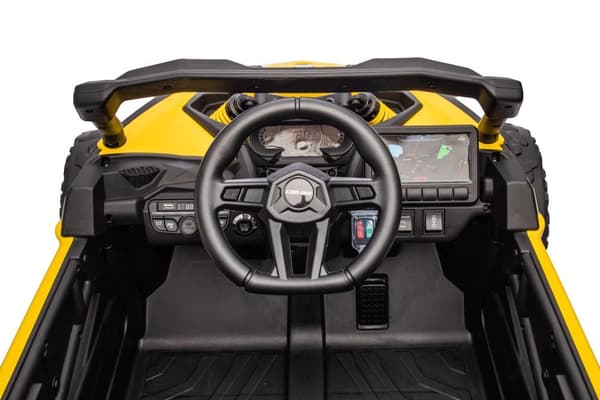 Batteridriven elbuggy för barn Can-Am DK-CA003 gul 118 cm