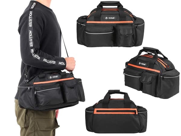 Cykeltaske til bagagebærer 15 L sort 40x21,5x18 cm refleks