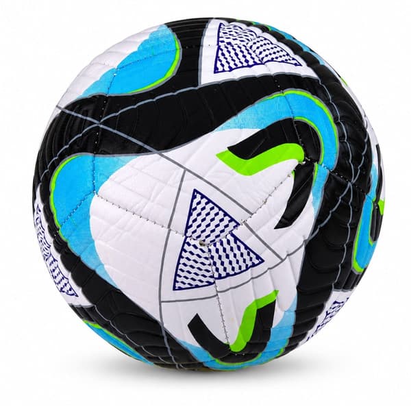 Träningsfotboll storlek 5 Ø22 cm svart/blå