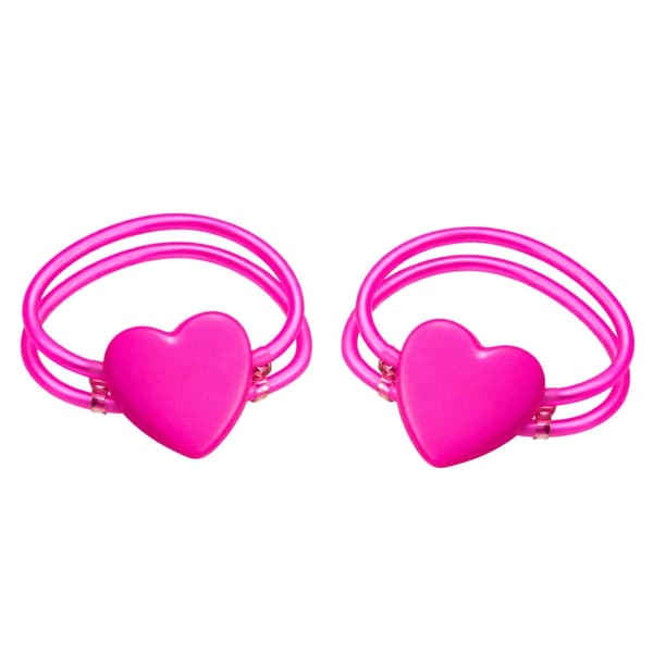 Glow stick-armbånd med dobbelte hjerter, lyser i mørke, 2-pack