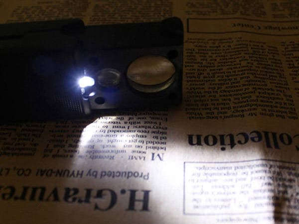 Juvelerlupe 30x/60x med LED og UV, inkl. batterier