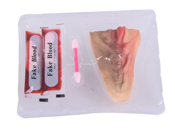 Feikkivamma kaulassa + tekoveri 10 ml (2x5 ml) Halloween-meikkisetti