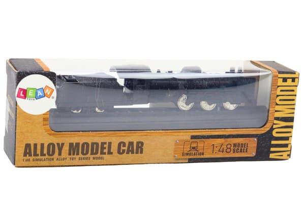 Lokomotivvagn modell i metall 1:48 svart 15 cm