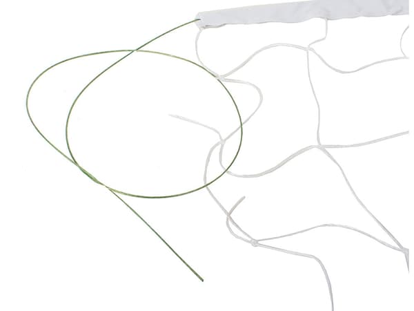 Volleyballnet 9,5 x 1 m plast hvid med stålwire og opbevaringspose