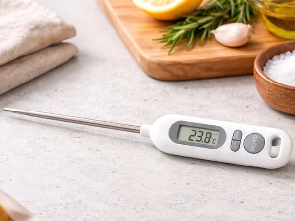 Digital kökstermometer med rostfritt spett LCD 180° -50 till 300°C