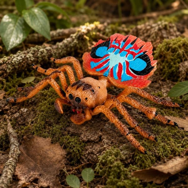 Spindelfigur tarantula i TPR-gummi 10x12x3 cm