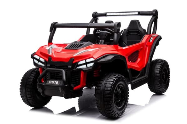 Akkukäyttöinen 4x4-auto lapsille punainen 38 kg