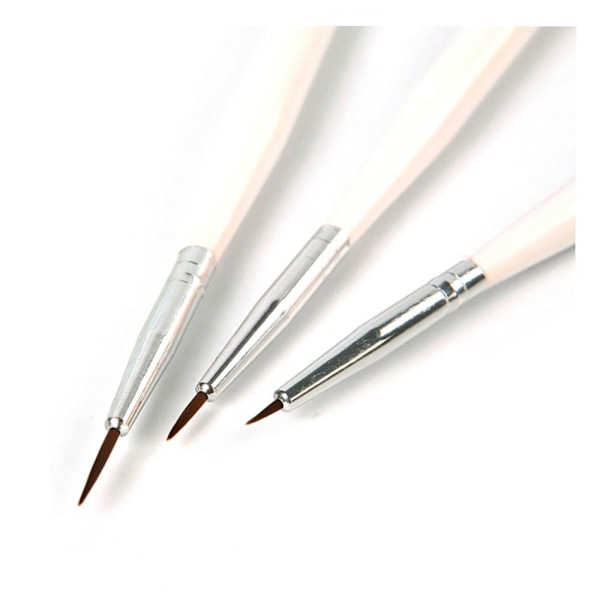 Perfekt Nagelkonstset - 3 Nail Art Penslar & 5 Dotting Tools