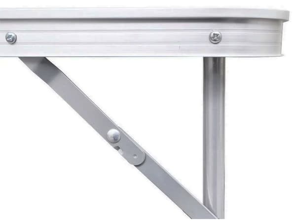 Sammenklappeligt campingbord 180x60 cm justerbar höjd creme