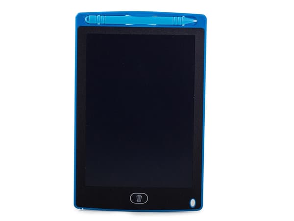 Piirtoalusta LCD 8,5 tuumaa styluksella ja paristolla sininen 14,6x22,6 cm