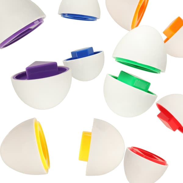Äggpussel form- och färgsortering Montessori 6-pack för barn 3+
