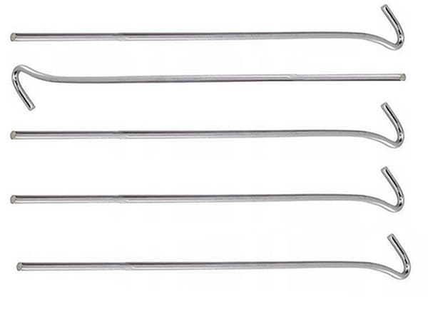 Telttakiilat terästä 31 cm 10-pack hopea