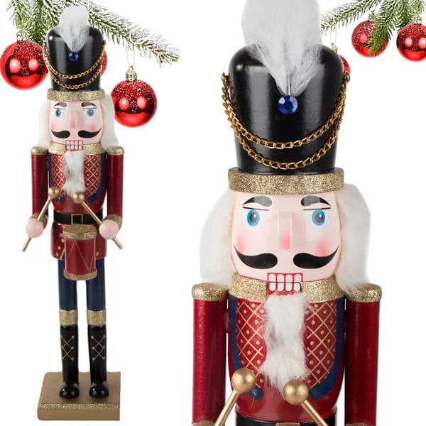 Nøddeknækker træfigur soldat håndmalet 50 cm