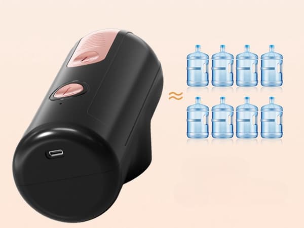 Elektrisk vandpumpe til vandflaske USB-C 5–18,9 L sort