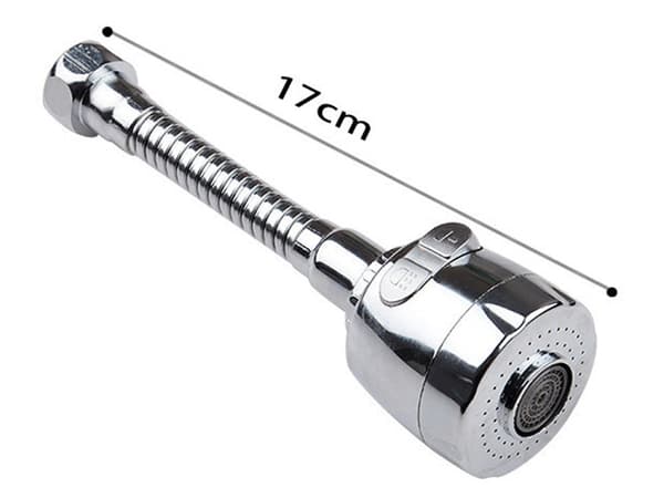 Perlator kranförlängare M22 360° 2 spraylägen krom silver höjd 17 cm