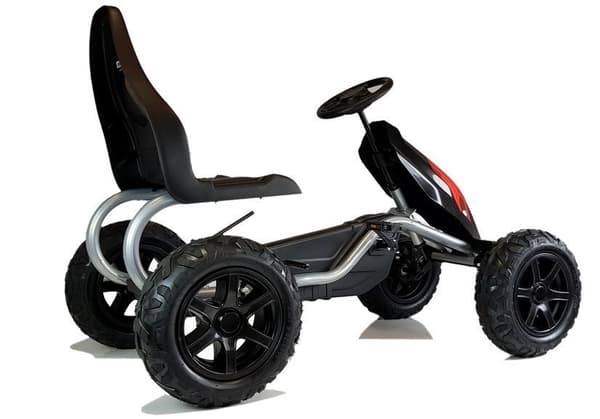 Gokart för barn 6+ år med pumpade svarta däck