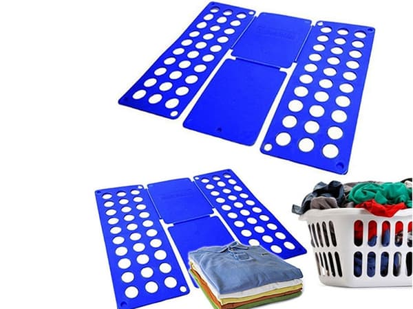 Tøjfoldebræt plast størrelse L 59x24 cm sammenfoldet
