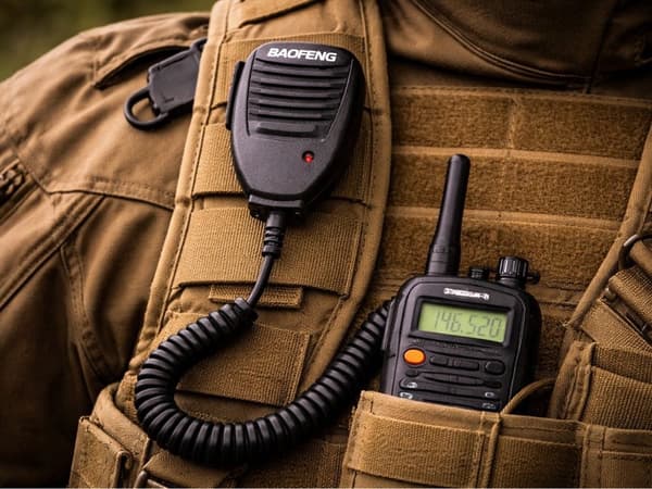 PTT-mikrofoni/kaiutin 2-napainen Baofeng BF-888 musta