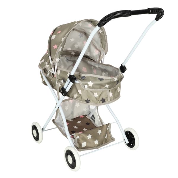 Dockvagn gondol hopfällbar rosa för dockor upp till 45 cm, 3+