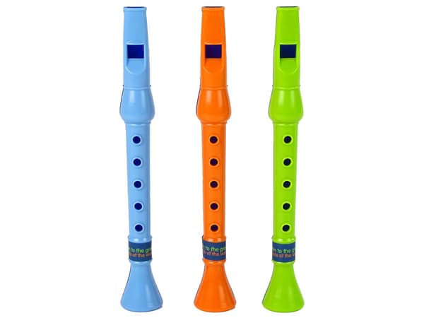 Barnflöjter i plast 3-pack 19 cm, giftfri, från 3 år