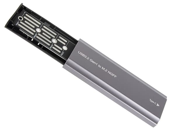 M.2 SATA NGFF SSD-adapterikotelo USB 3.1/USB-C 2230-2280 hopea