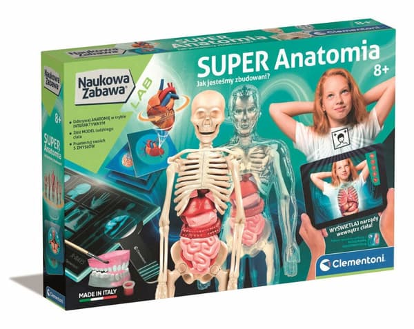 Anatomispil med skeletmodel og AR-app, 8+ år