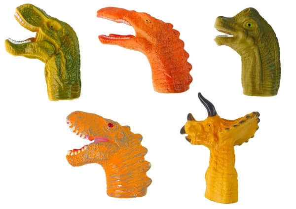 Sorminuket dinosaurukset, kumia, 5-pack, 3+ vuotta
