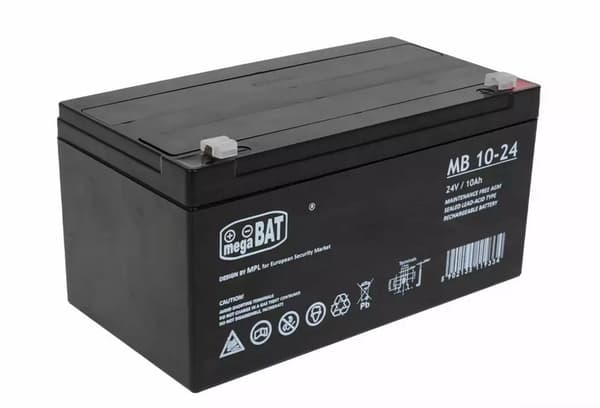 Gelbatteri AGM 24V 10Ah til el-køretøjer, kørestol, nødlys