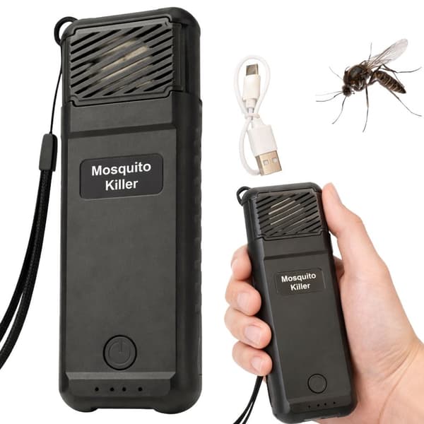 Myggeafviser USB-C med rem og 6 refillpatroner, genopladelig
