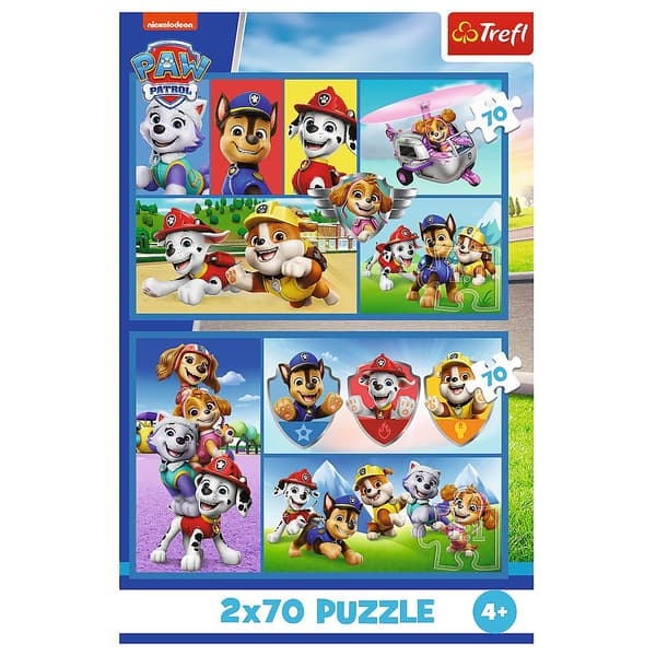Paw Patrol barnpussel 2-pack 70 bitar/pussel 275x180 mm