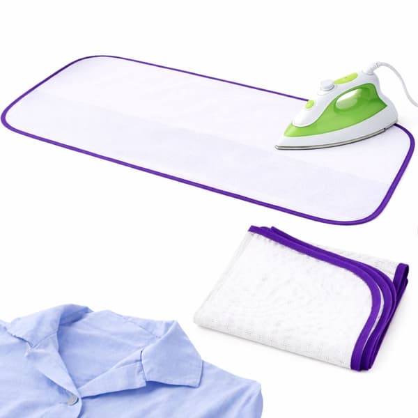 Strykduk skydd i mesh 90 x 40 cm lila med elastisk handrem