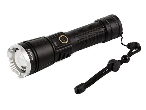 Taktinen LED-taskulamppu CREE XHP160 zoom IPX5 akulla USB-C