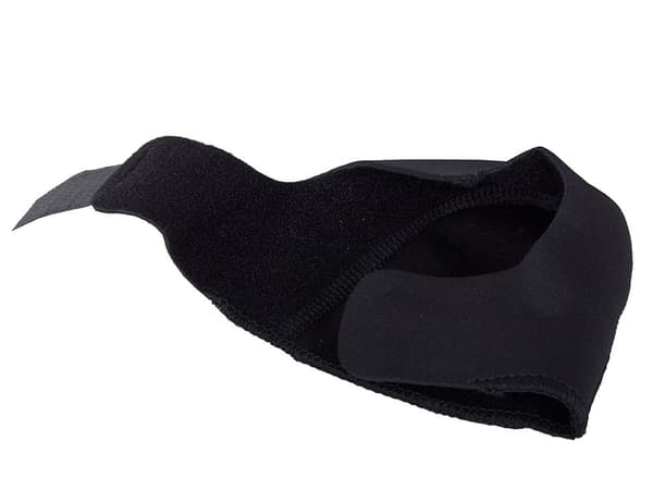 Hælindlæg med silikonebund og neopren, sort 9x9 cm, 2-pak