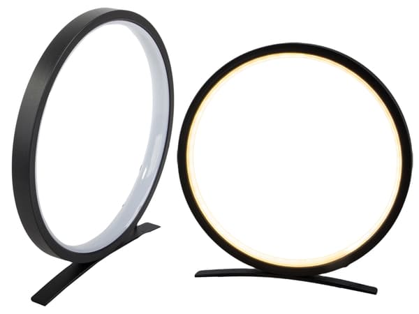 LED-pöytälamppu himmennettävä 3 värilämpötilaa USB musta Ø25 cm