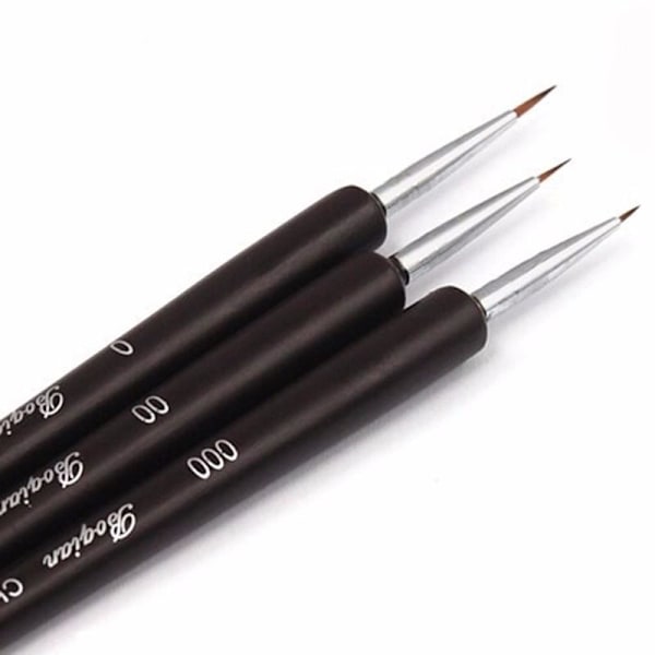 Perfect Nail Art Set - 3 Nail Art Brushes & 5 Dotting Tools