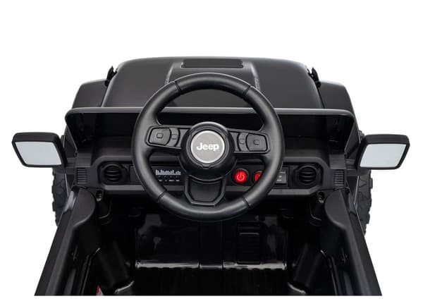 Batteridriven leksaksbil Jeep Rubicon 24V för barn svart
