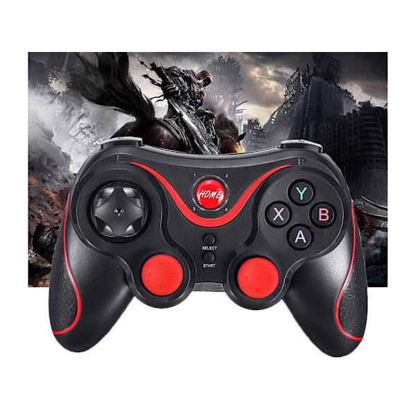 Trådlös gamepad Bluetooth med mobilhållare för iOS/Android/PC svart