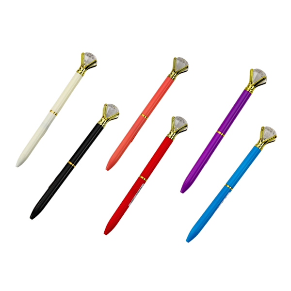 Kulspetspenna med diamanttopp 16 cm, 48-pack