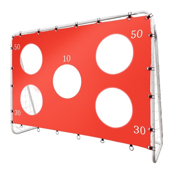 Fodboldmål 213x152 cm med træfplade 5 huller, galvaniseret stål